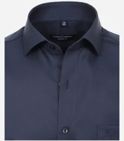 CASA MODA comfort fit overhemd, mouwlengte 7, twill, blauw