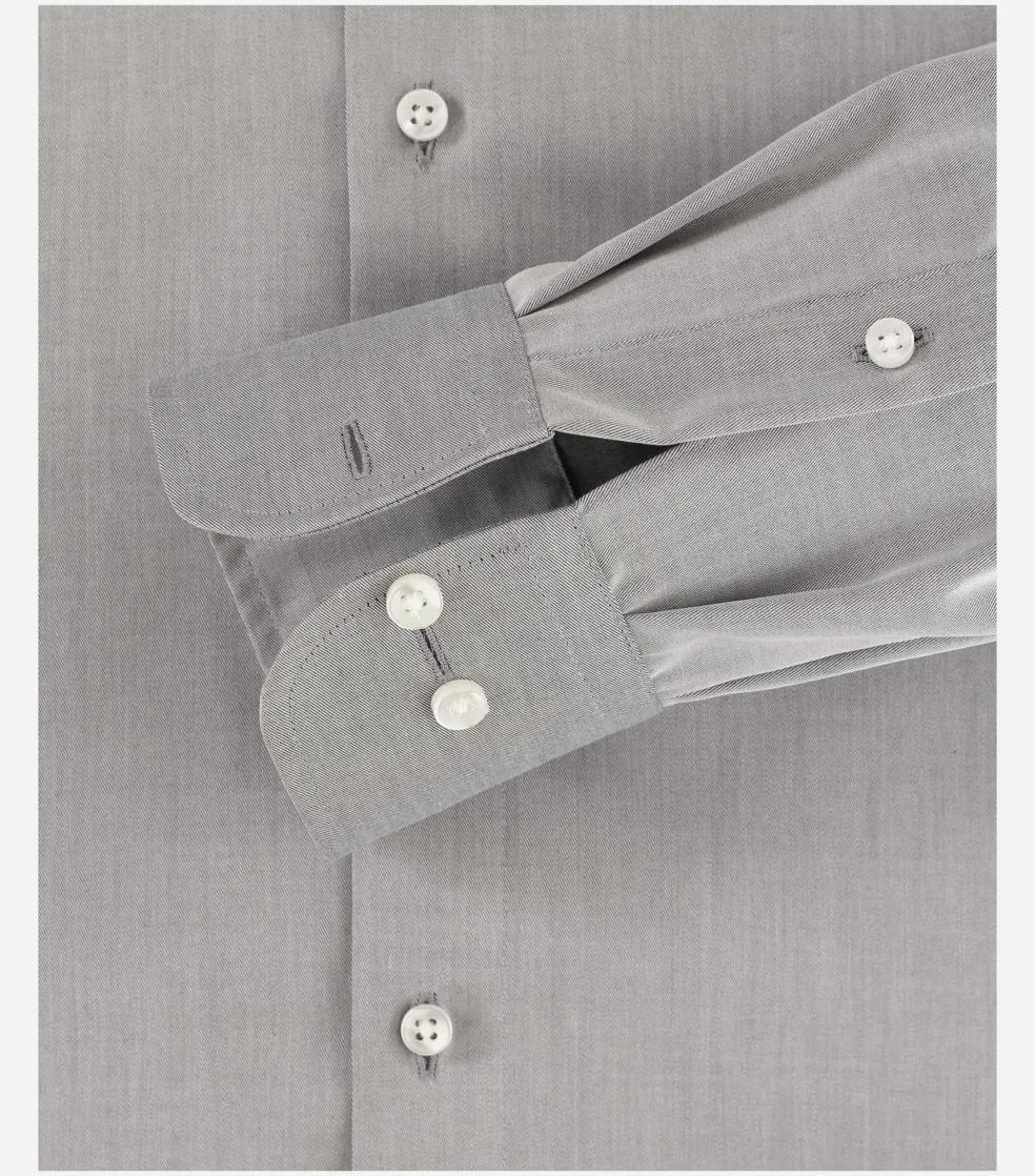 CASA MODA comfort fit overhemd, mouwlengte 72 cm, twill, grijs
