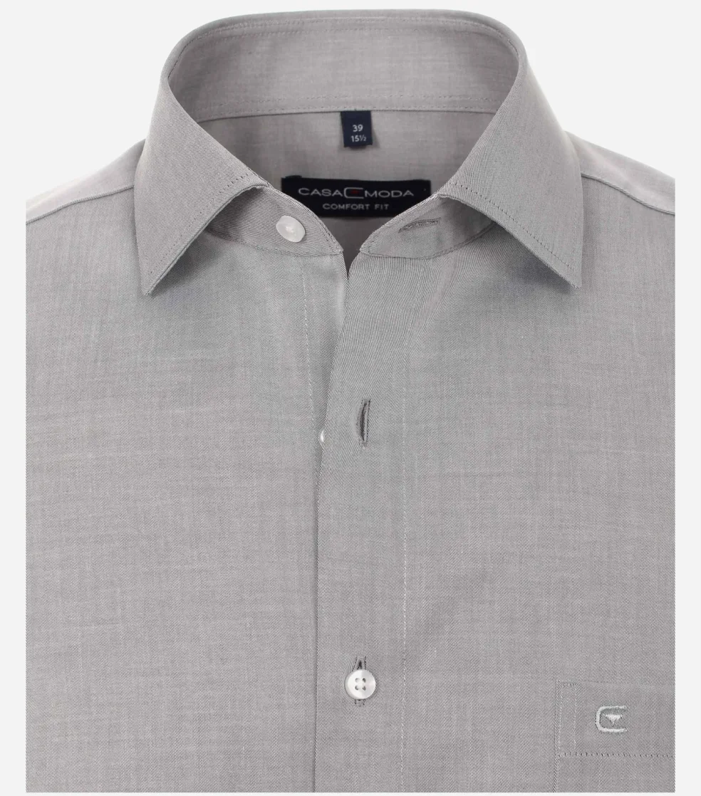 CASA MODA comfort fit overhemd, mouwlengte 72 cm, twill, grijs
