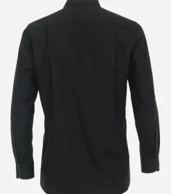 CASA MODA comfort fit overhemd, popeline, zwart