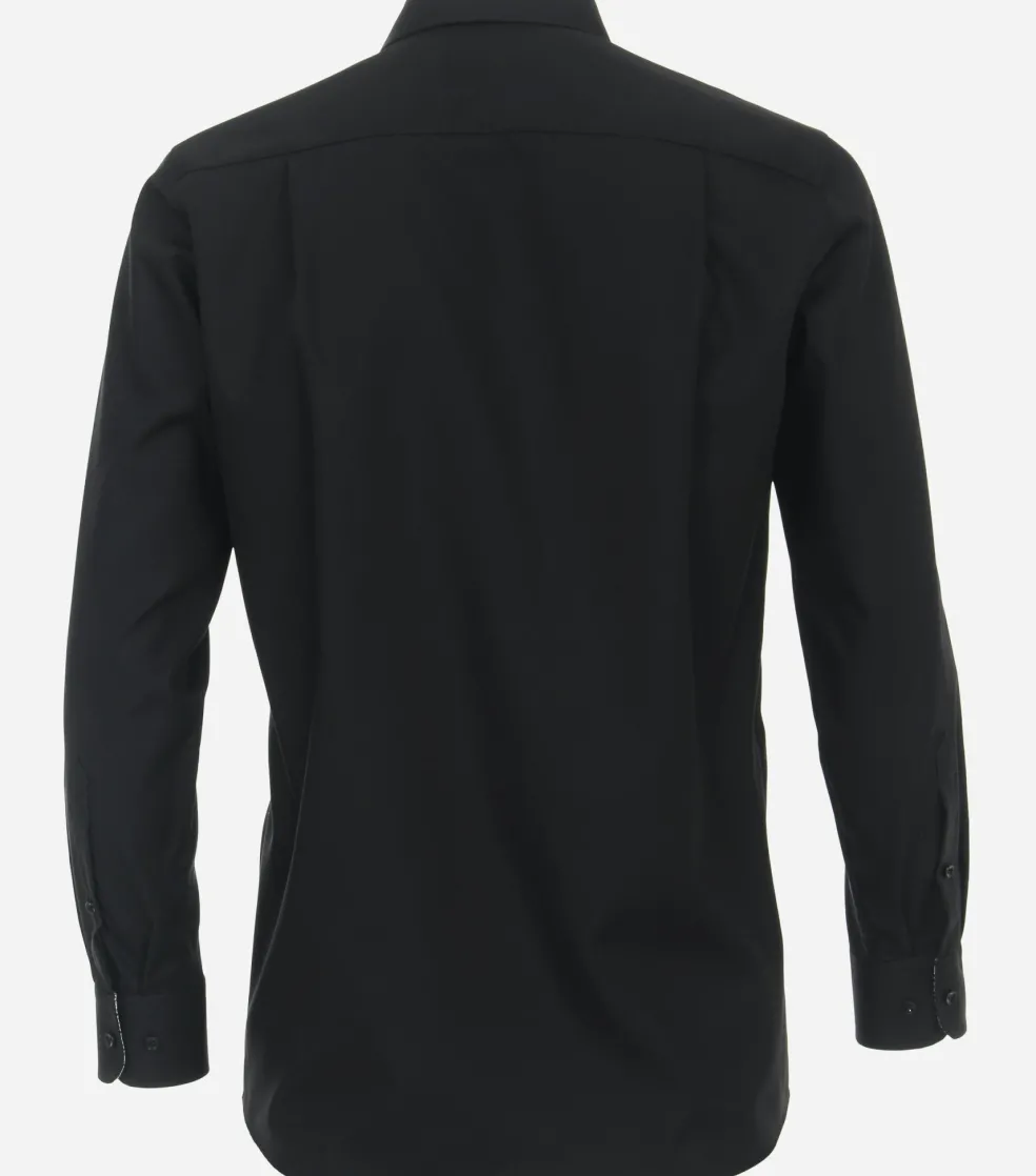 CASA MODA comfort fit overhemd, popeline, zwart