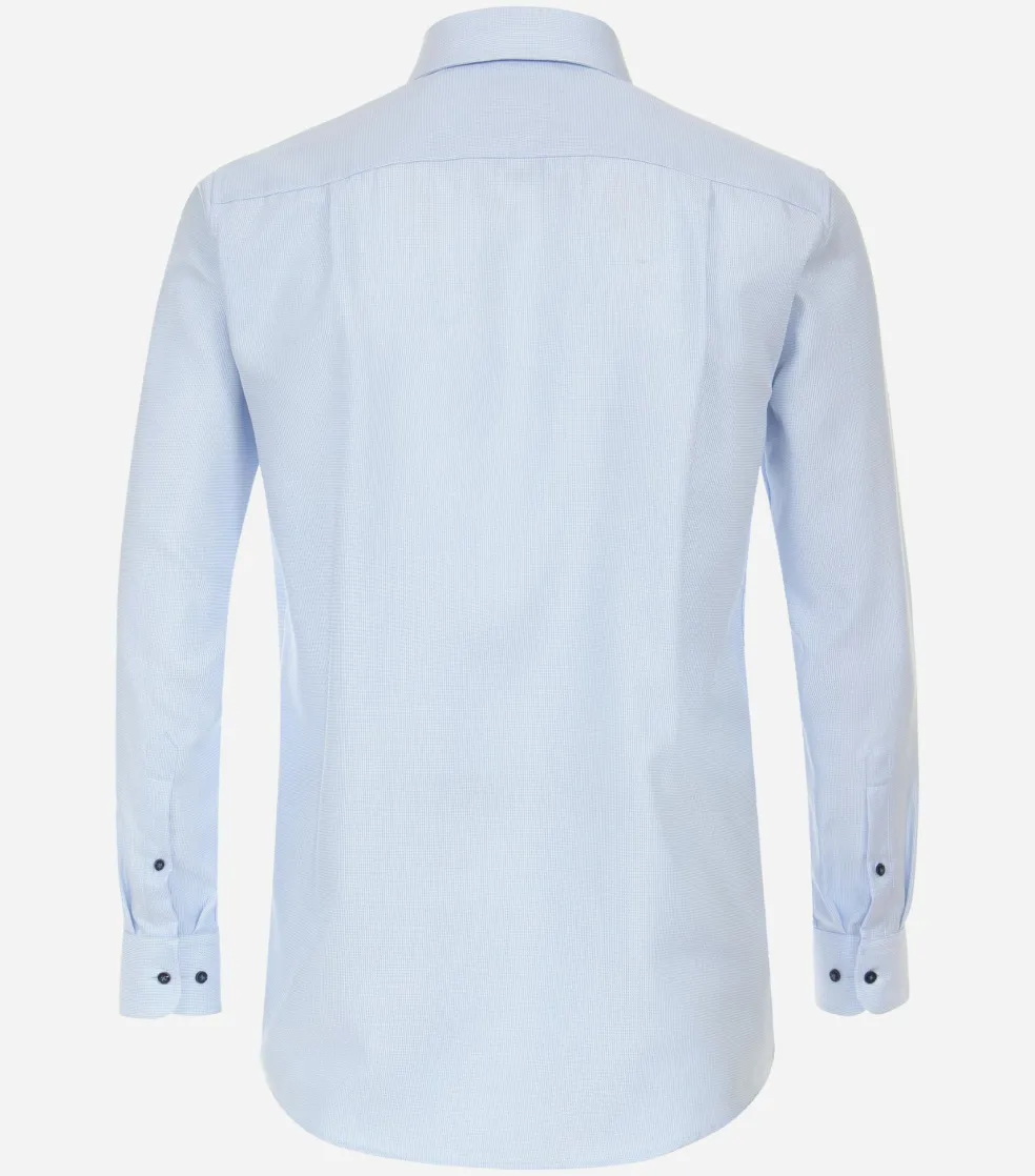 CASA MODA comfort fit overhemd, structuur, blauw