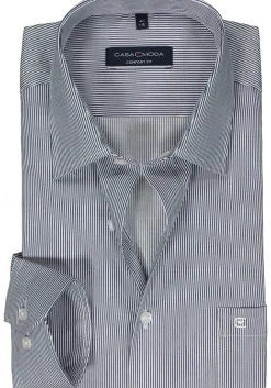 CASA MODA comfort fit overhemd, twill, blauw gestreept