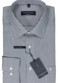 CASA MODA comfort fit overhemd, twill, blauw gestreept