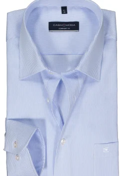 CASA MODA comfort fit overhemd, twill, blauw gestreept