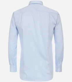 CASA MODA comfort fit overhemd, twill, blauw gestreept