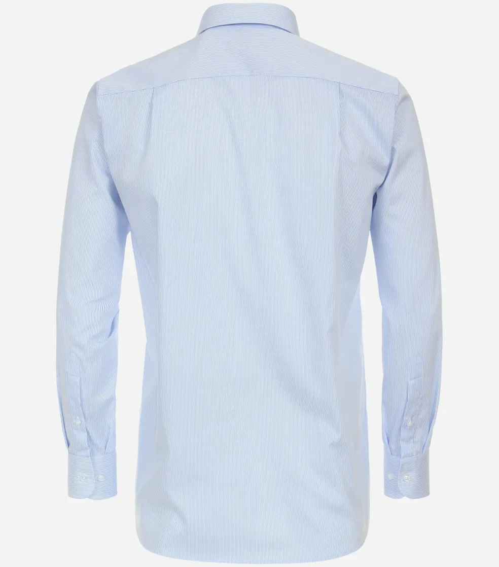 CASA MODA comfort fit overhemd, twill, blauw gestreept