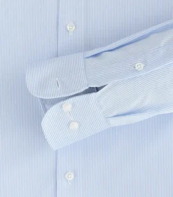 CASA MODA comfort fit overhemd, twill, blauw gestreept