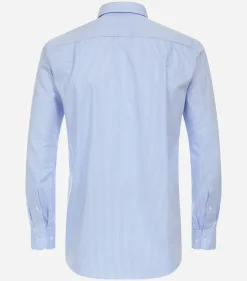 CASA MODA comfort fit overhemd, twill, lichtblauw met wit geruit