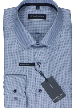 CASA MODA comfort fit overhemd, dobby, blauw