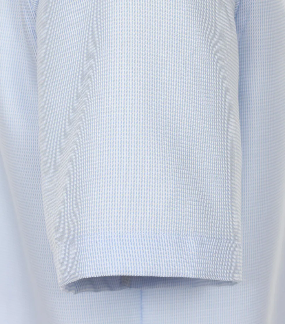 CASA MODA comfort fit overhemd, korte mouw, dobby, blauw