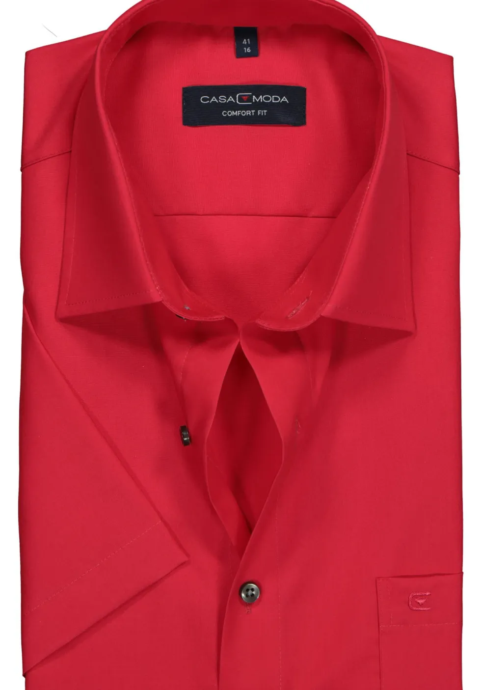 CASA MODA comfort fit overhemd, korte mouw, rood