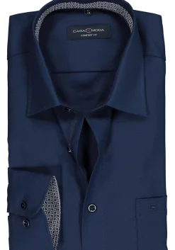 CASA MODA comfort fit overhemd, blauw structuur (contrast)