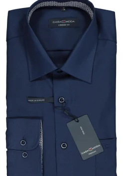 CASA MODA comfort fit overhemd, blauw structuur (contrast)