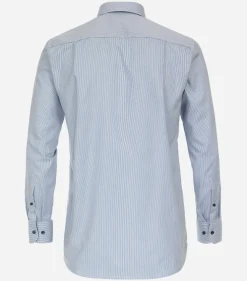 CASA MODA comfort fit overhemd, dobby, blauw gestreept