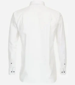 CASA MODA comfort fit overhemd, dobby, wit