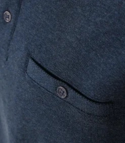 CASA MODA comfort fit polo lange mouw, blauw