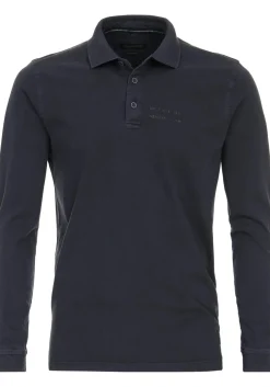 CASA MODA comfort fit polo lange mouw, blauw