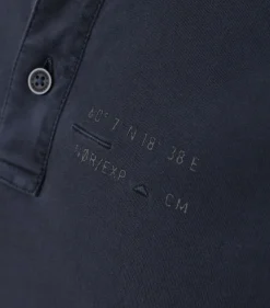 CASA MODA comfort fit polo lange mouw, blauw