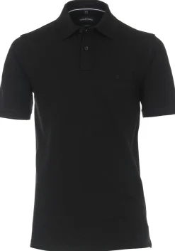 CASA MODA comfort fit poloshirt, stretch, zwart