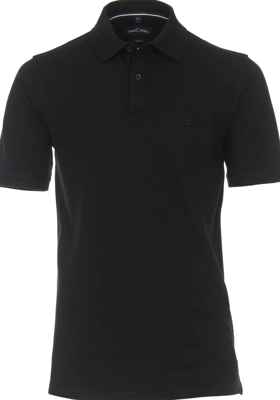CASA MODA comfort fit poloshirt, stretch, zwart