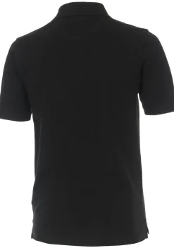 CASA MODA comfort fit poloshirt, stretch, zwart