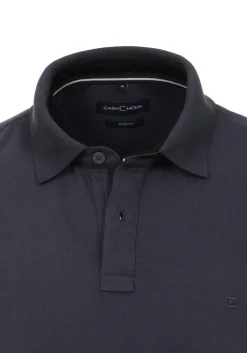 CASA MODA comfort fit poloshirt, stretch, antraciet grijs