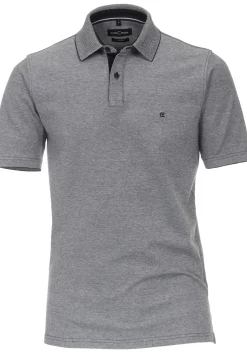CASA MODA comfort fit poloshirt, stretch, blauw melange