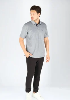 CASA MODA comfort fit poloshirt, stretch, blauw melange