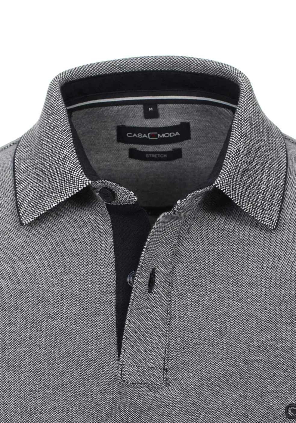 CASA MODA comfort fit poloshirt, stretch, blauw melange
