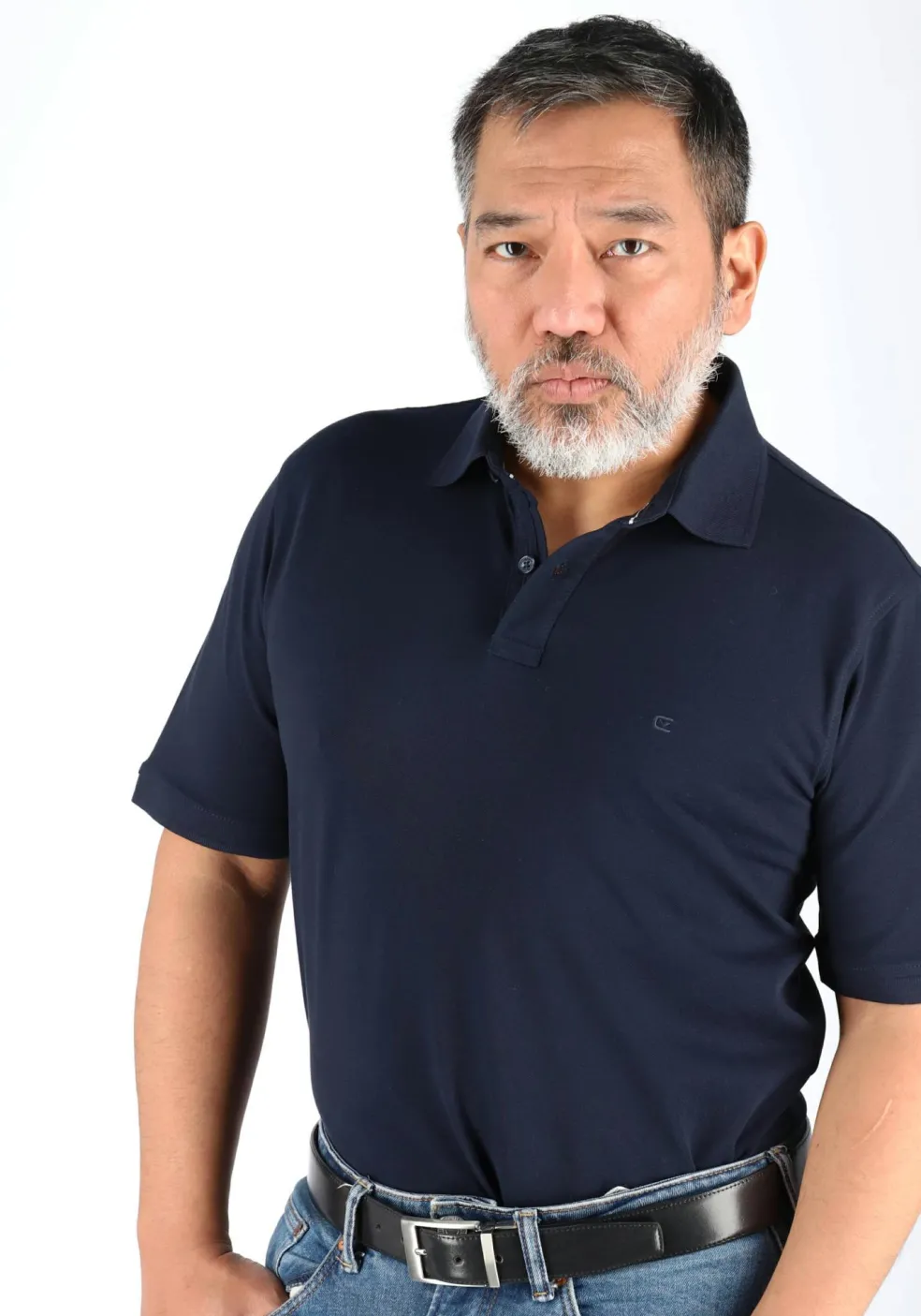 CASA MODA comfort fit poloshirt, stretch, marine blauw