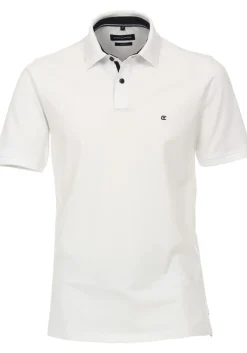 CASA MODA comfort fit poloshirt, stretch, wit