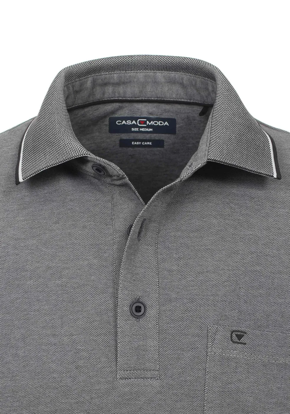 CASA MODA comfort fit poloshirt, grijs melange