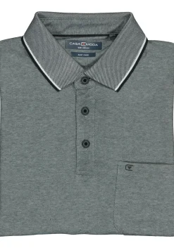 CASA MODA comfort fit poloshirt, grijs melange