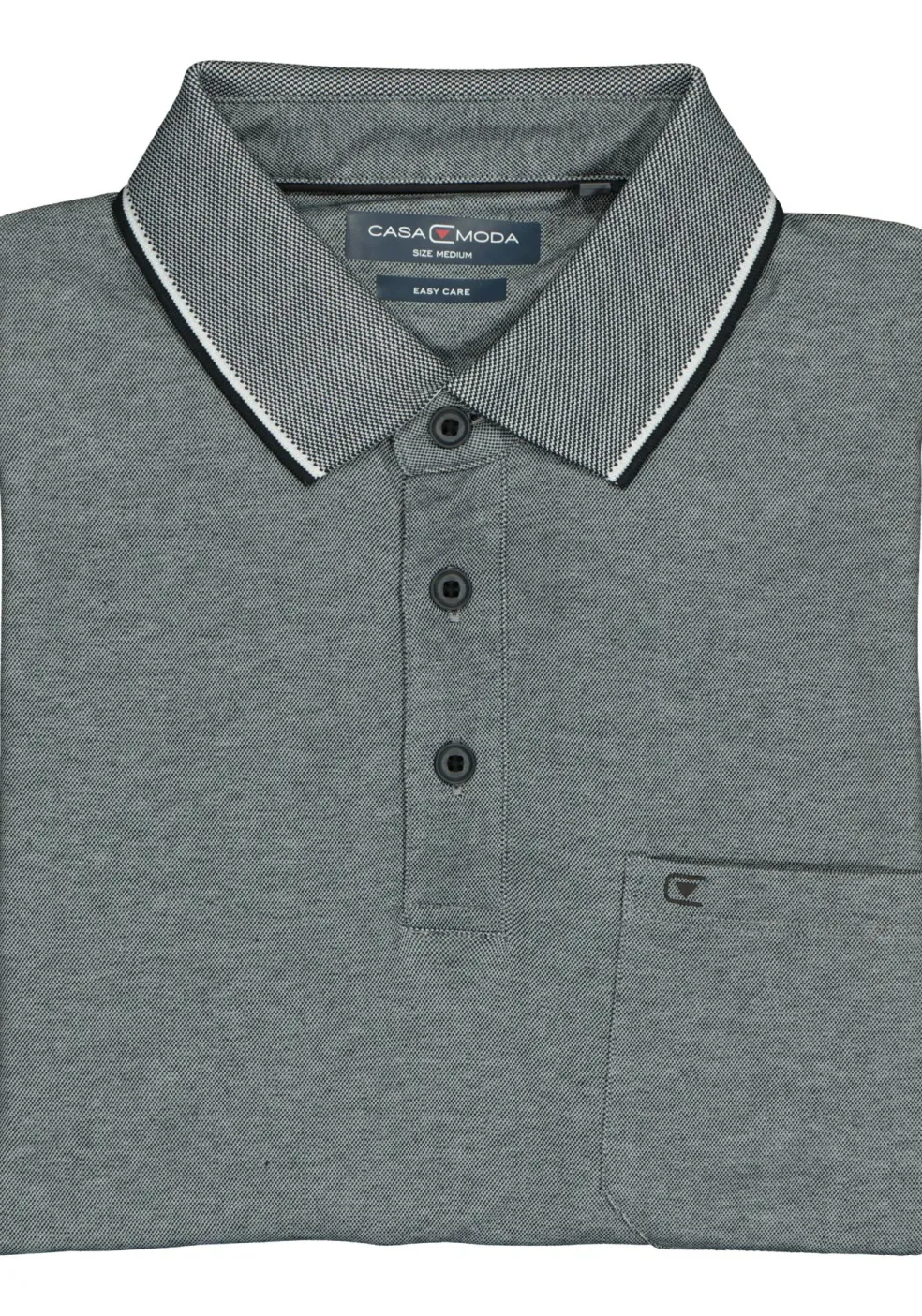 CASA MODA comfort fit poloshirt, grijs melange