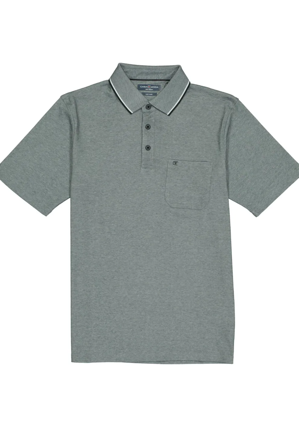 CASA MODA comfort fit poloshirt, grijs melange