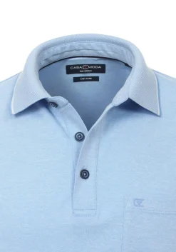 CASA MODA comfort fit poloshirt, lichtblauw melange