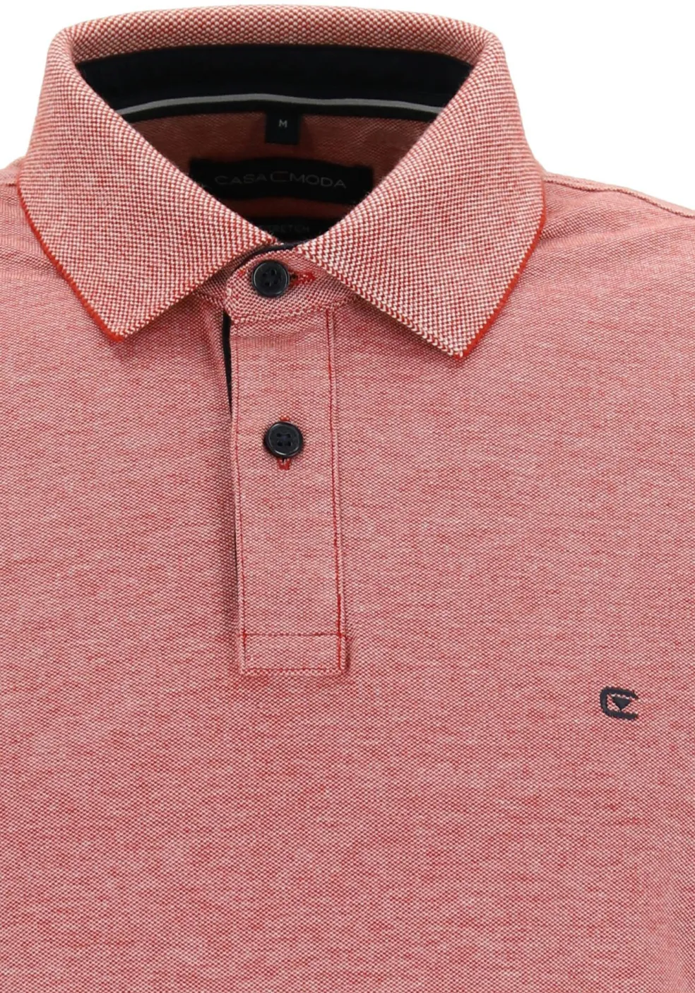 CASA MODA comfort fit poloshirt, stretch, rood melange