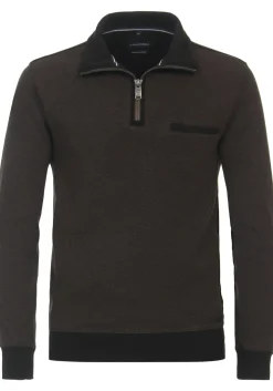 CASA MODA comfort fit schipperstrui, bruin melange