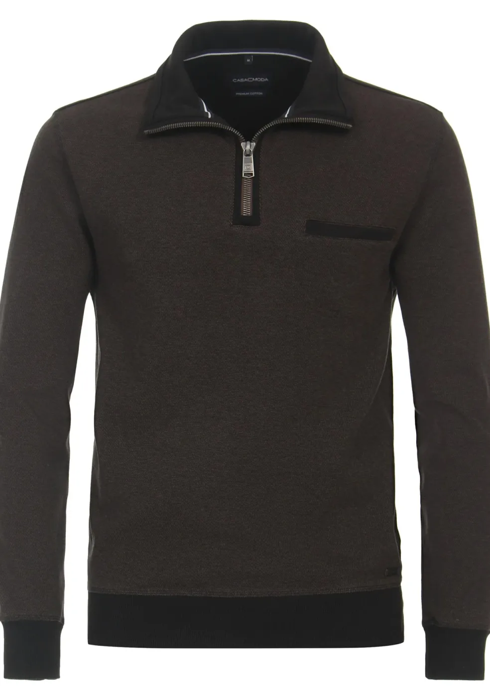 CASA MODA comfort fit schipperstrui, bruin melange