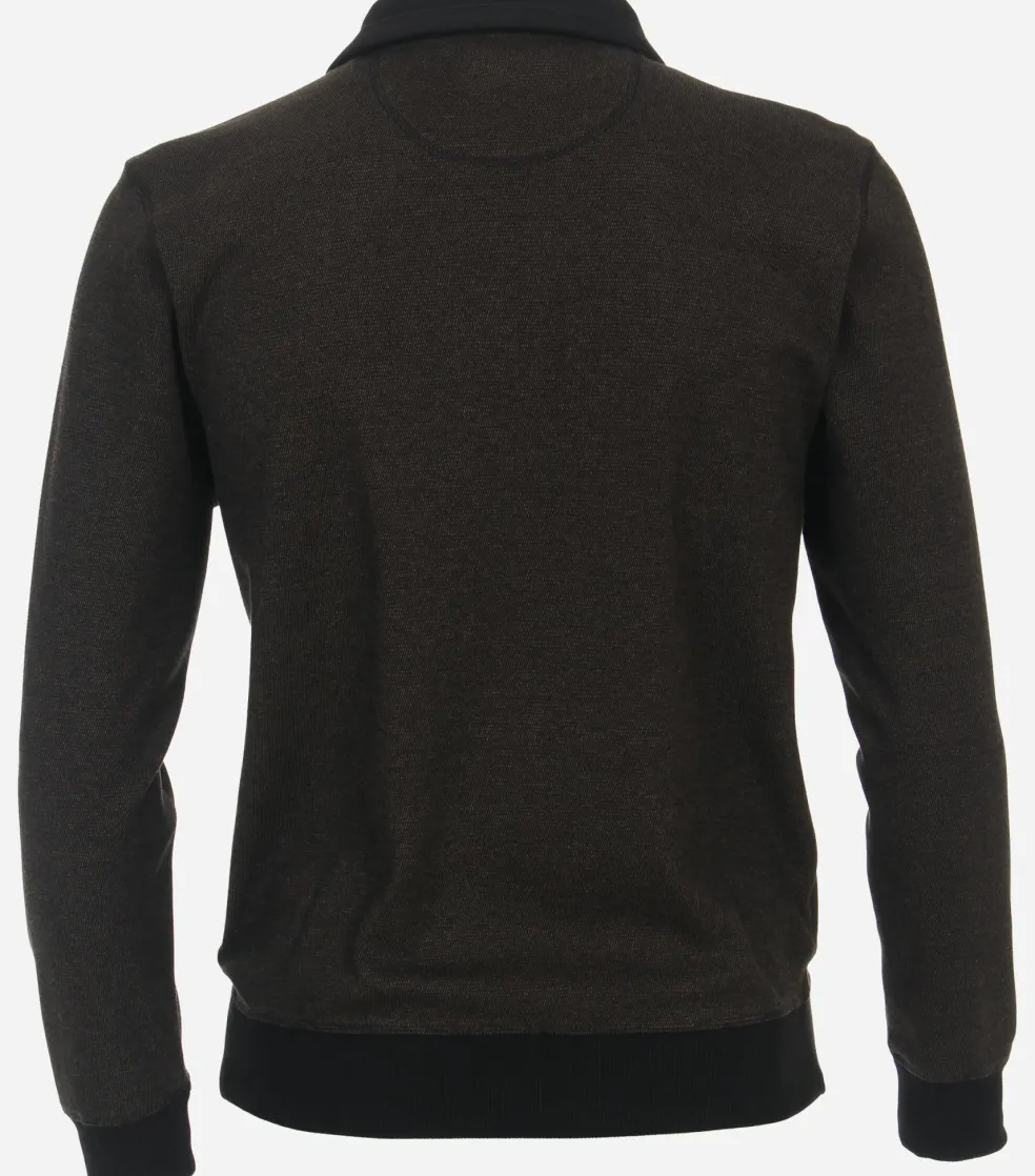 CASA MODA comfort fit schipperstrui, bruin melange