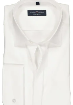 CASA MODA comfort fit smoking overhemd, dubbele manchet, wit