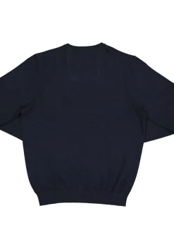 CASA MODA heren trui katoen, V-hals, marine blauw