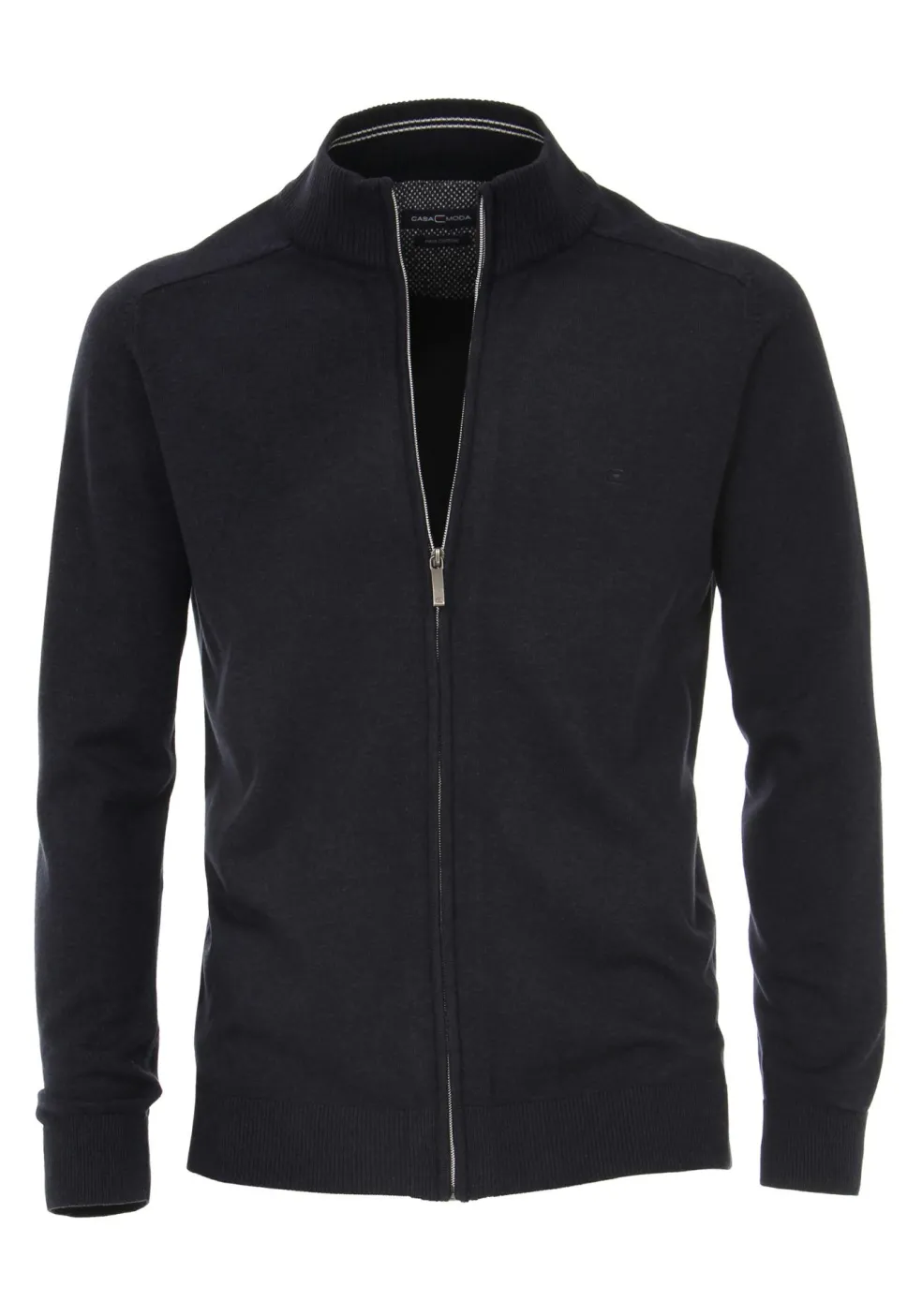 CASA MODA heren vest katoen, met rits, marine blauw