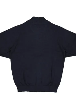 CASA MODA heren vest katoen, met rits, marine blauw