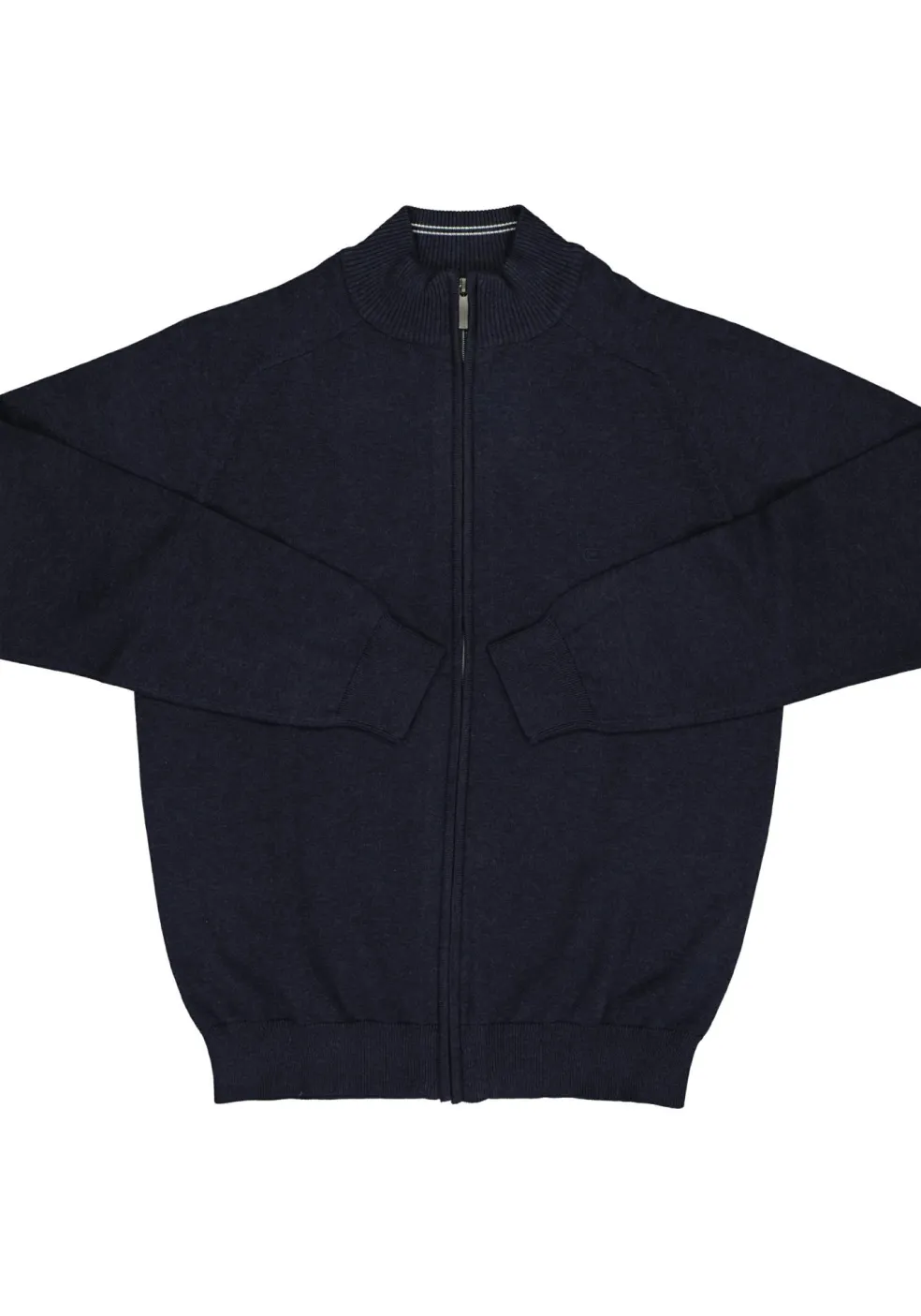 CASA MODA heren vest katoen, met rits, marine blauw