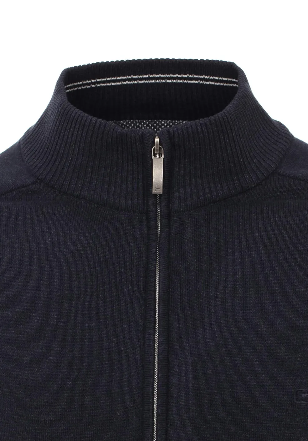 CASA MODA heren vest katoen, met rits, marine blauw