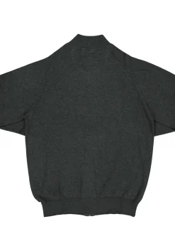 CASA MODA heren vest katoen, met rits, antraciet