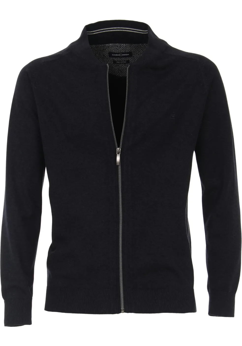 CASA MODA heren vest katoen, met rits, donkerblauw