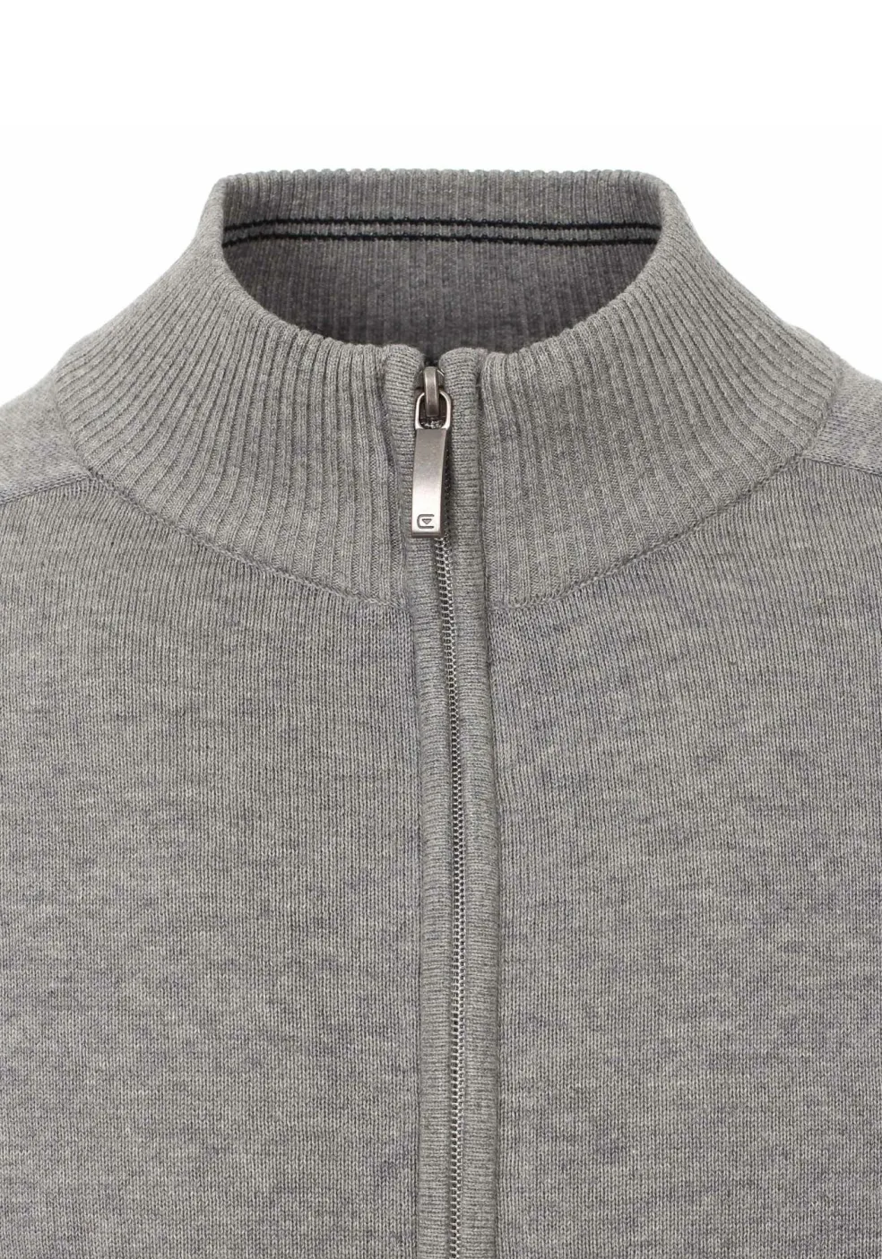 CASA MODA heren vest katoen, met rits, grijs
